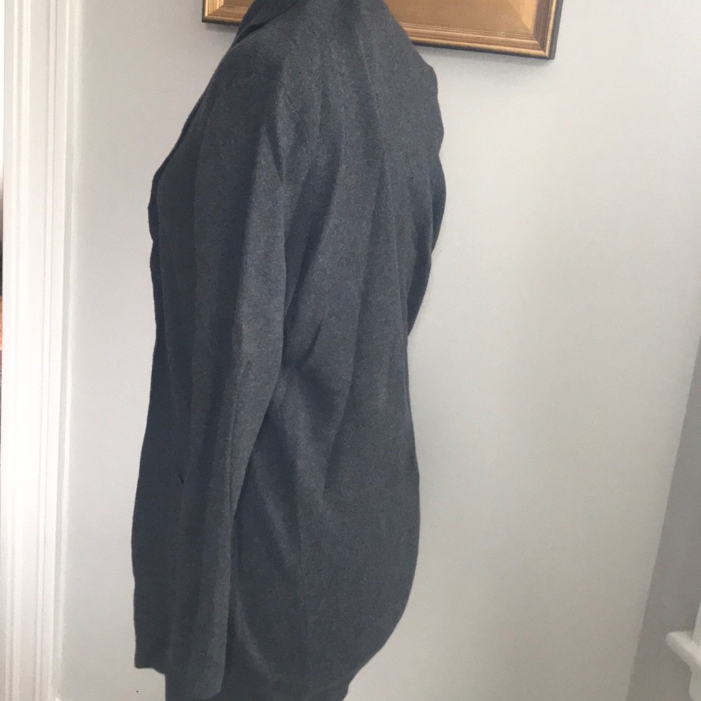 Loft Outlet Gray Two Pocket Collared Cardigan Coat - image 3